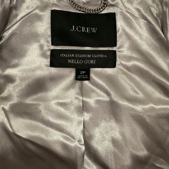 J. Crew Silver Coat with Chain Detail - Picture 2 of 2